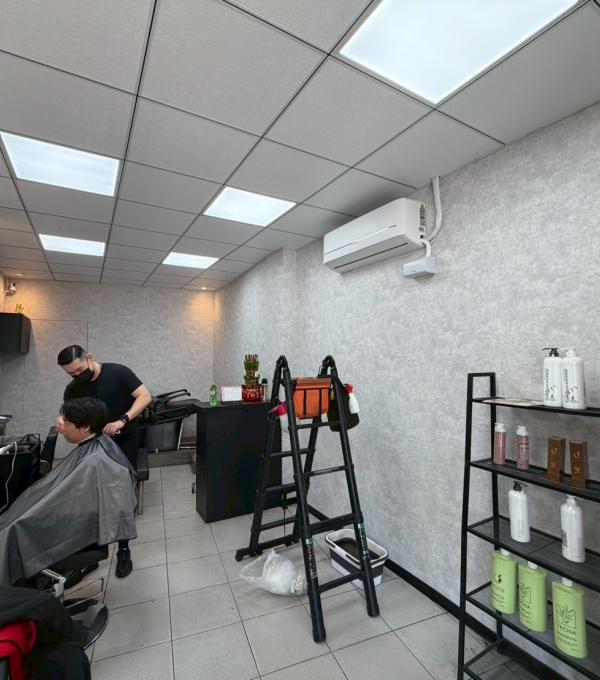 台中豐原理髮店分離式冷氣清洗 廣潔家電清洗 冷氣機清洗 洗衣機清洗 水塔清洗